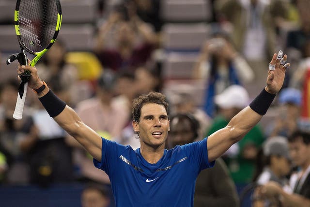 Rafael Nadal is through to the third round at the Shanghai Masters
