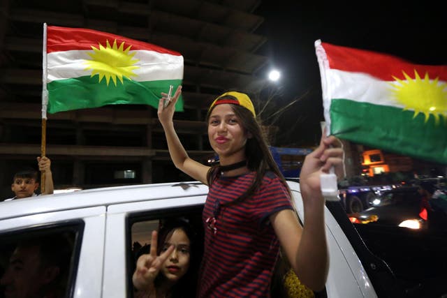 A total of 93 per cent of people voted 'yes' on separating from Baghdad in last month's Kurdish independence referendum, which was not recognised by Iraq's central government