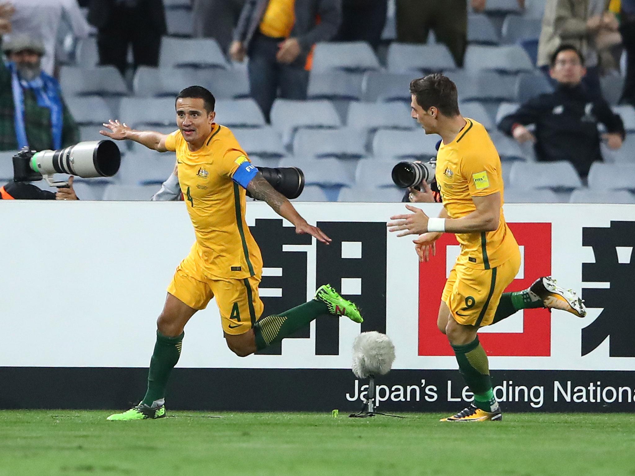 Tim Cahill was paid to do a sponsored goal celebration in crucial World Cup play-off
