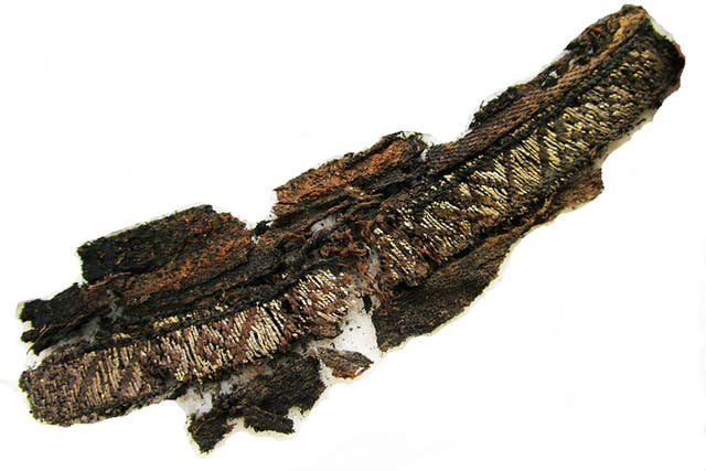 A tablet woven band, from a Viking burial site
