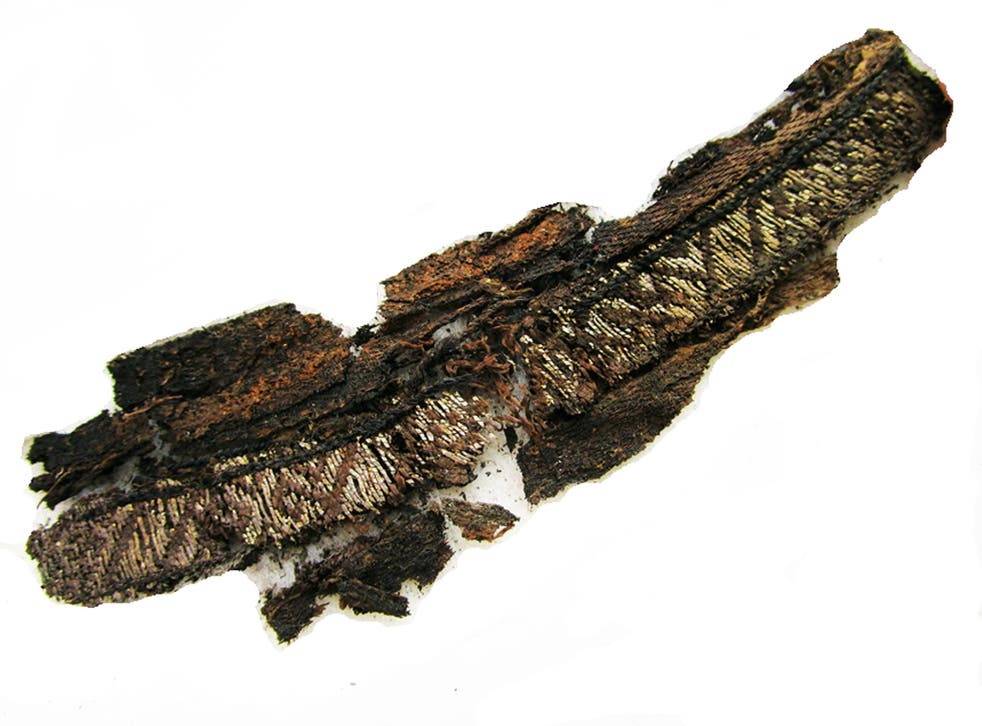 A tablet woven band, from a Viking burial site