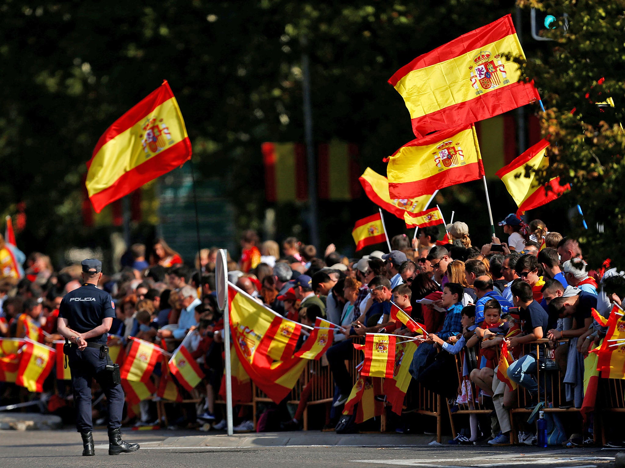 The Spanish capital was teeming with patriotic fervour, in part a response to Catalonia’s referendum