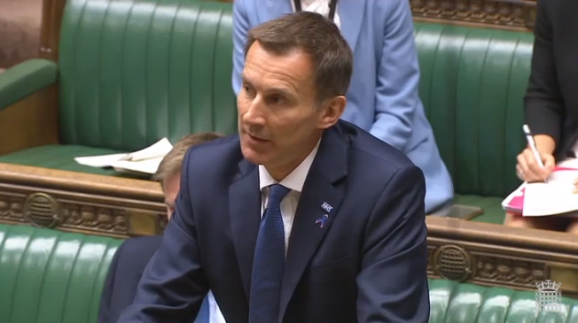 ‘It wasn’t sustainable to carry on with the 1 per cent going forward,’ Jeremy Hunt told the Commons