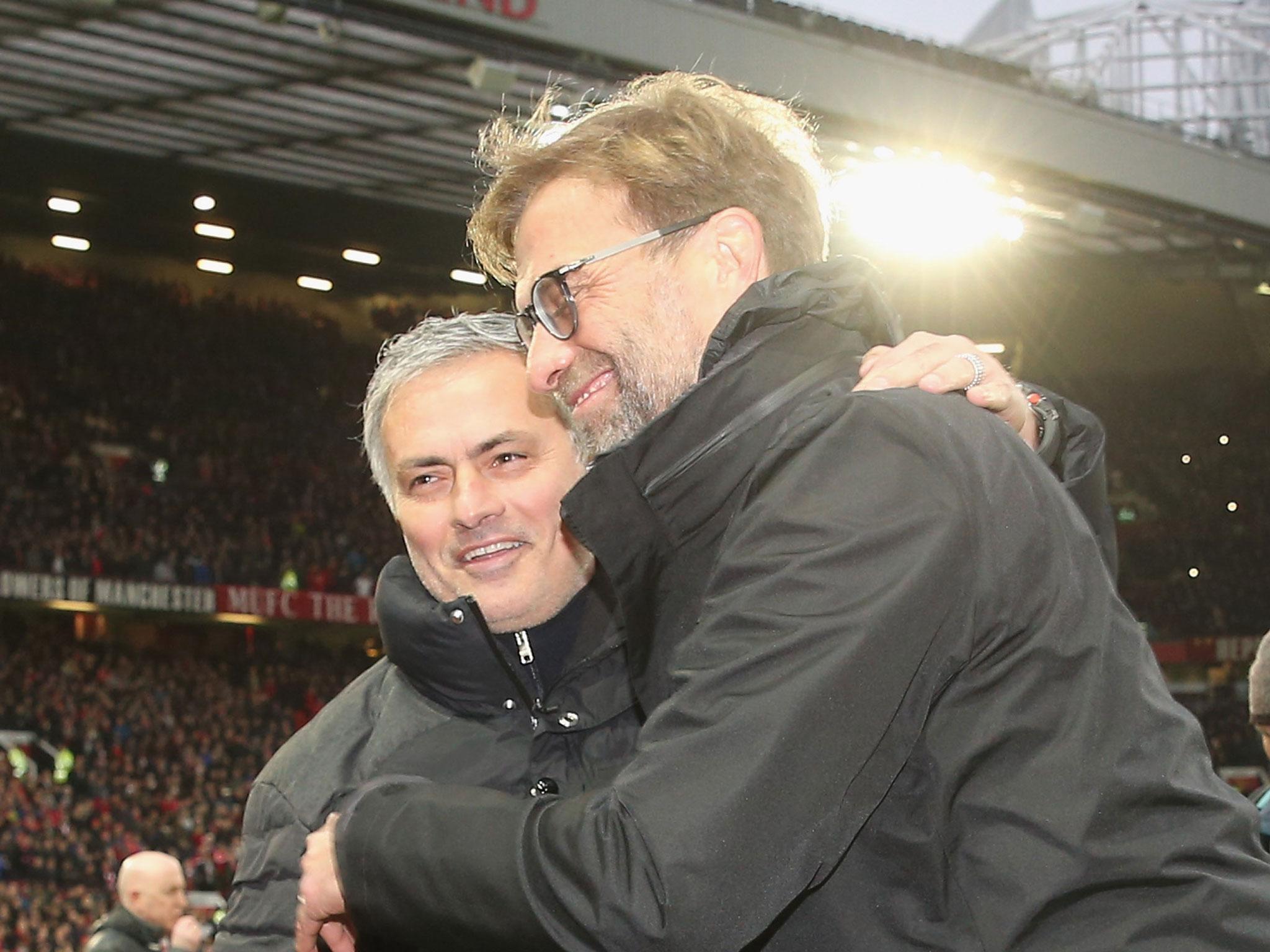 Jose Mourinho and Jurgen Klopp have come to embody a very different kind of Manchester-Liverpool rivalry