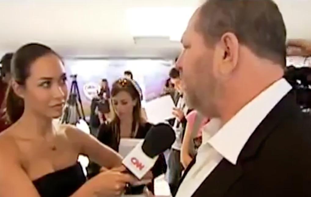 Myleene Klass interviews Harvey Weinstein for CNN's 'The Screening Room' in 2010