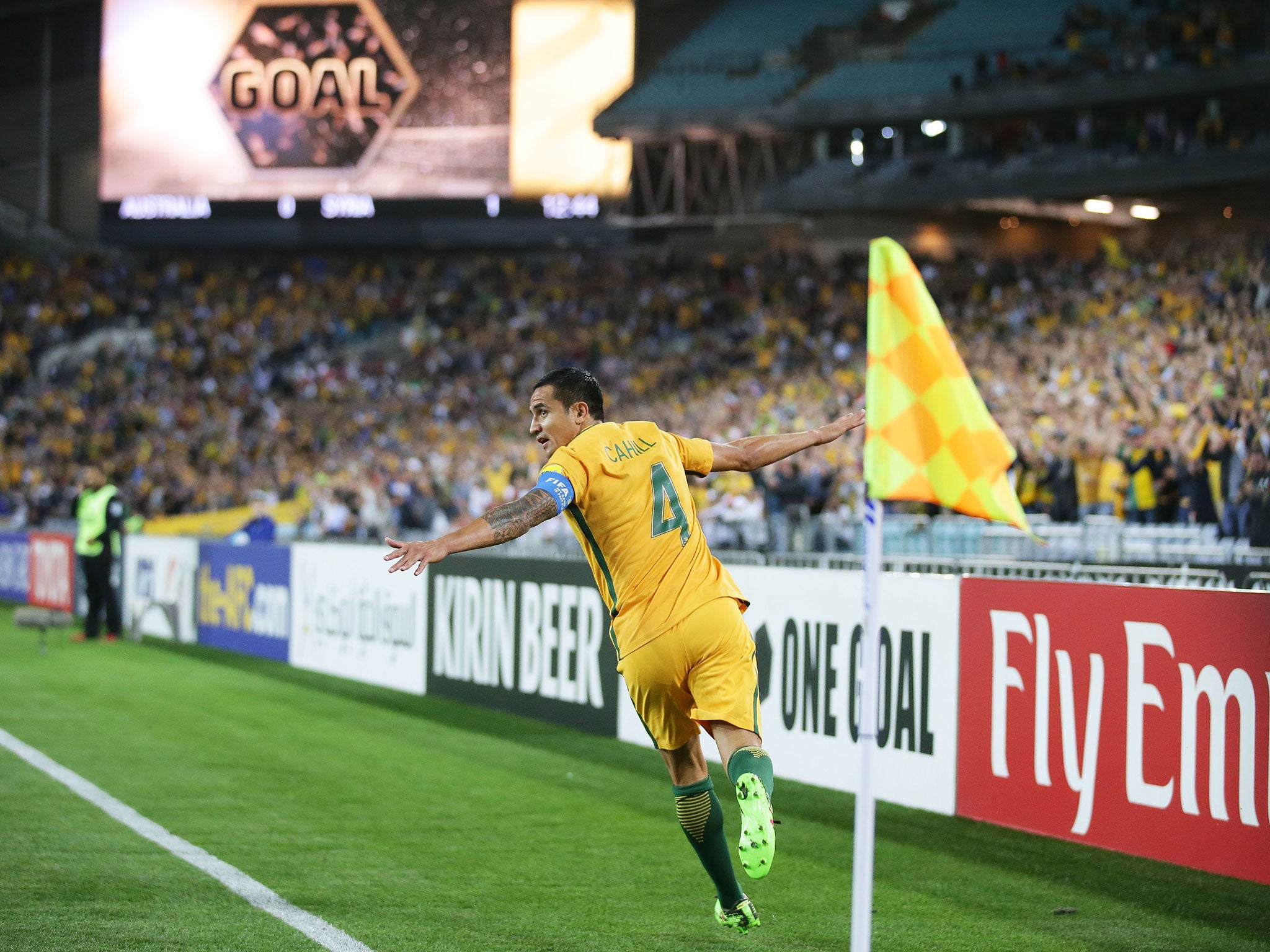 Tim Cahill scored the winning goal that helped Australia along the way to World Cup qualification