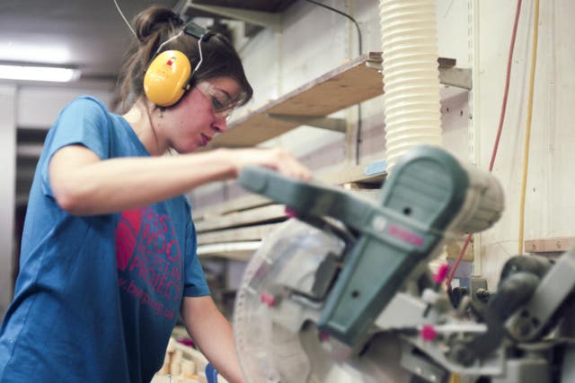 Bristol Wood Recycling Project is a co-operative that trains volunteers to make furniture out of recycled wood