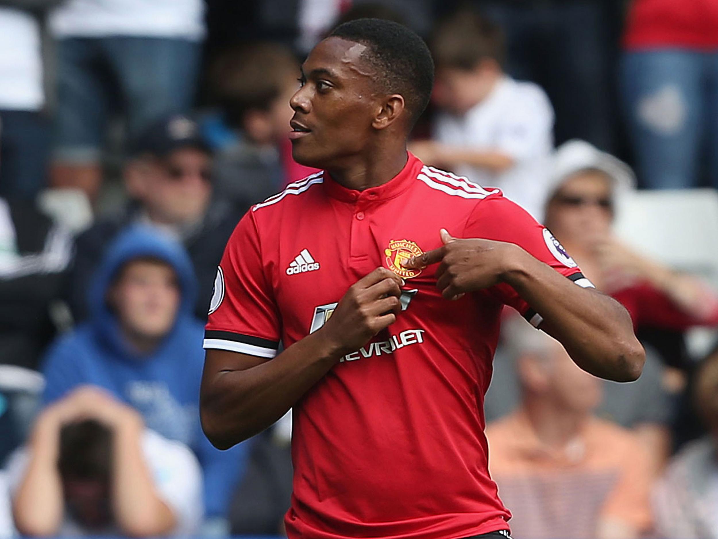 Anthony Martial is one of three changes made by Manchester United manager Jose Mourinho