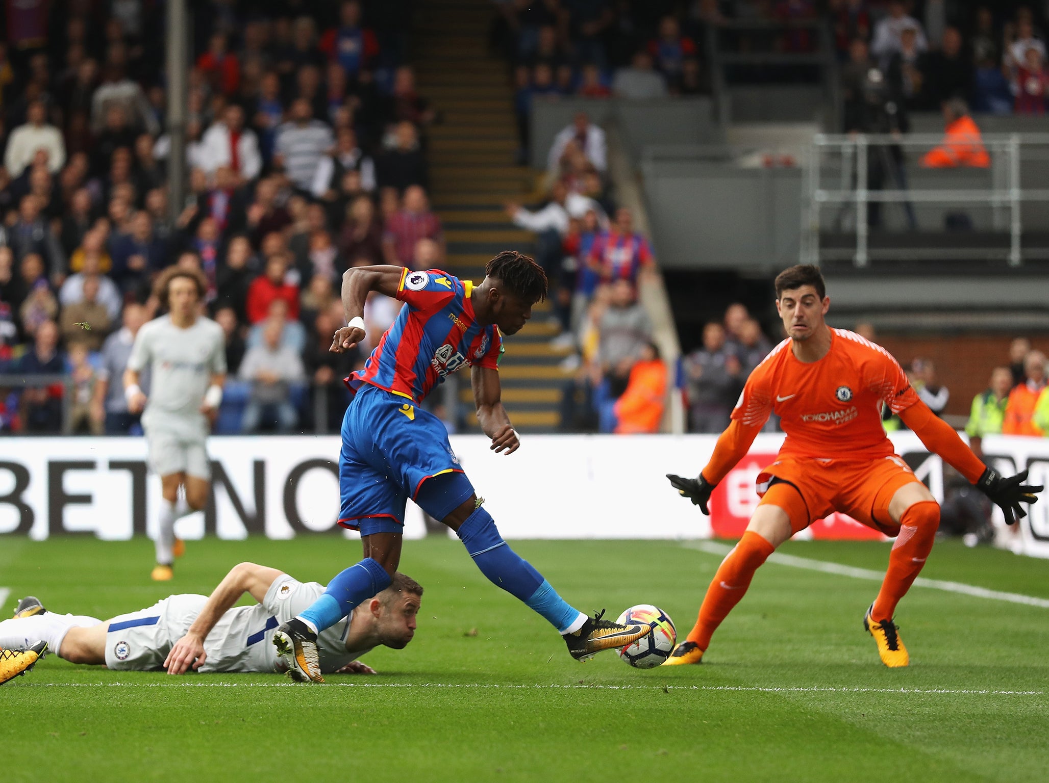 Zaha scored just before half-time