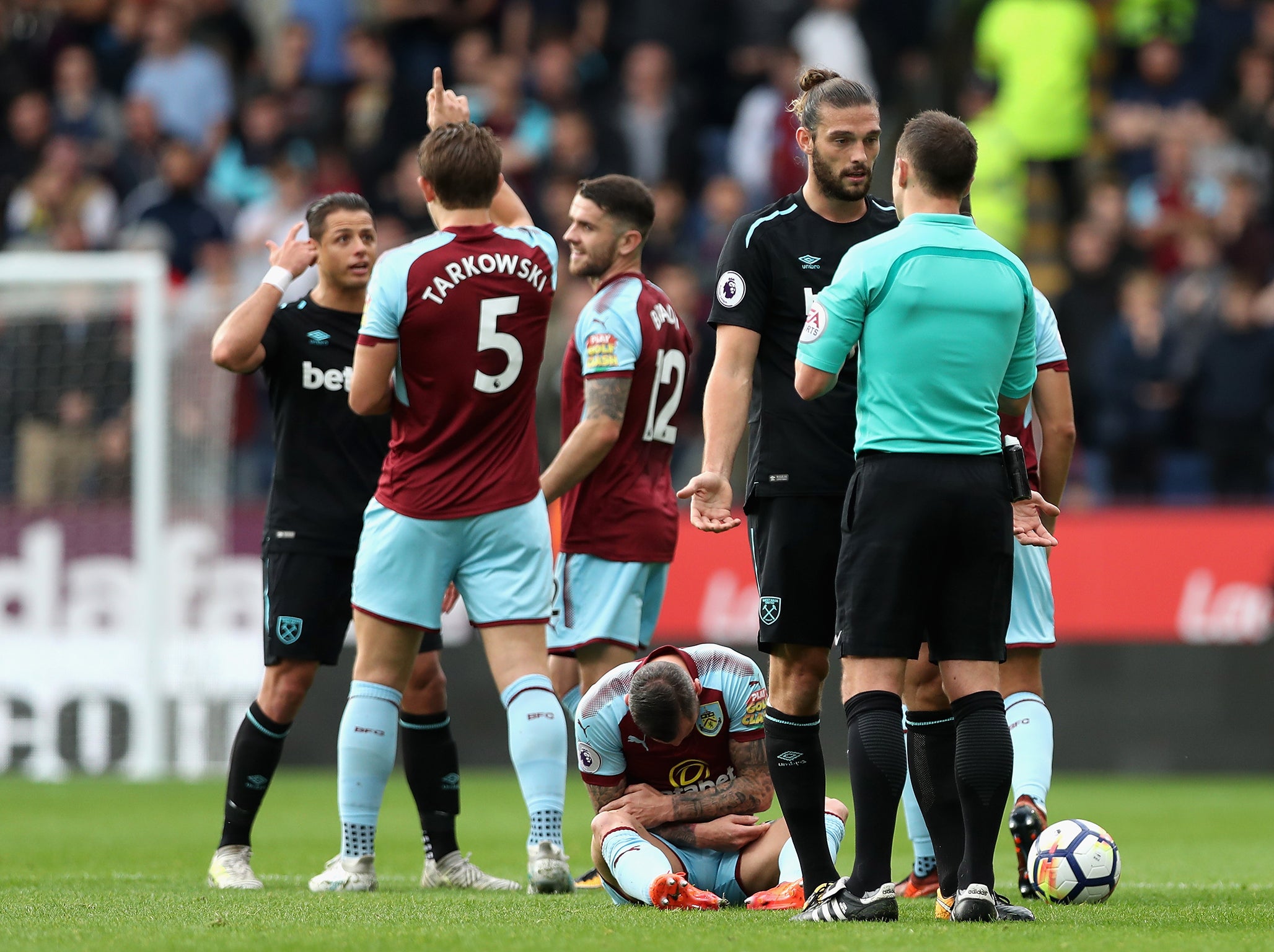 Carroll was dismissed in the first-half