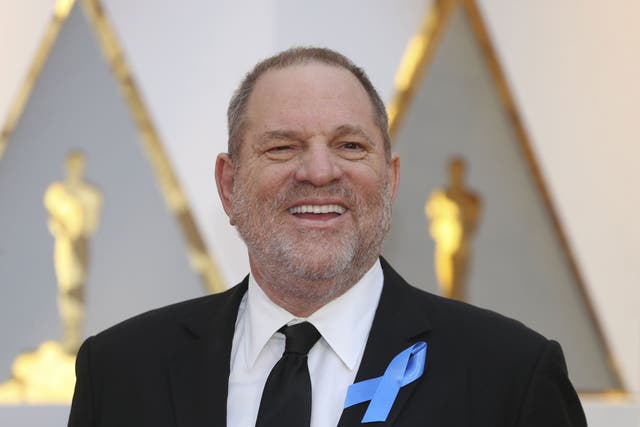 Harvey Weinstein at the 2017 Oscars ceremony in Febuary; the Academy announced on Saturday he would be expelled after more than 20 years in the organisation
