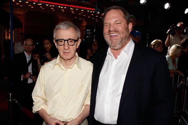 Woody Allen and Harvey Weinstein at the premiere of Vicky Christina Barcelona in 2008