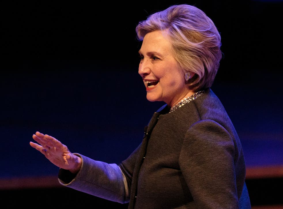 Hillary Clinton was speaking at the Southbank Centre as part of the London Literary Festival