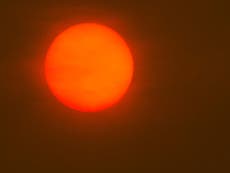 Red sun spotted in sky over UK as Storm Ophelia whips up dust from Sah