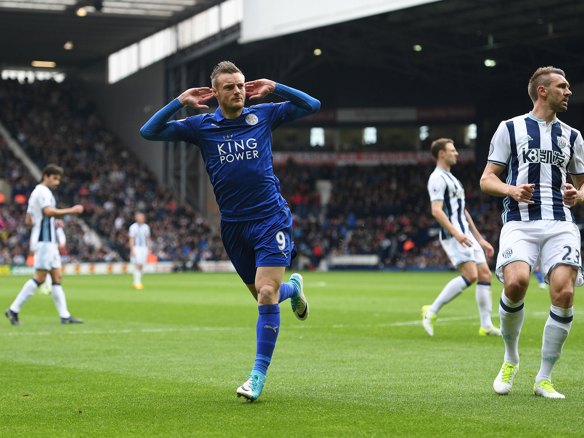 Jamie Vardy scored the only goal in Leicester last's Premier League meeting with the Baggies