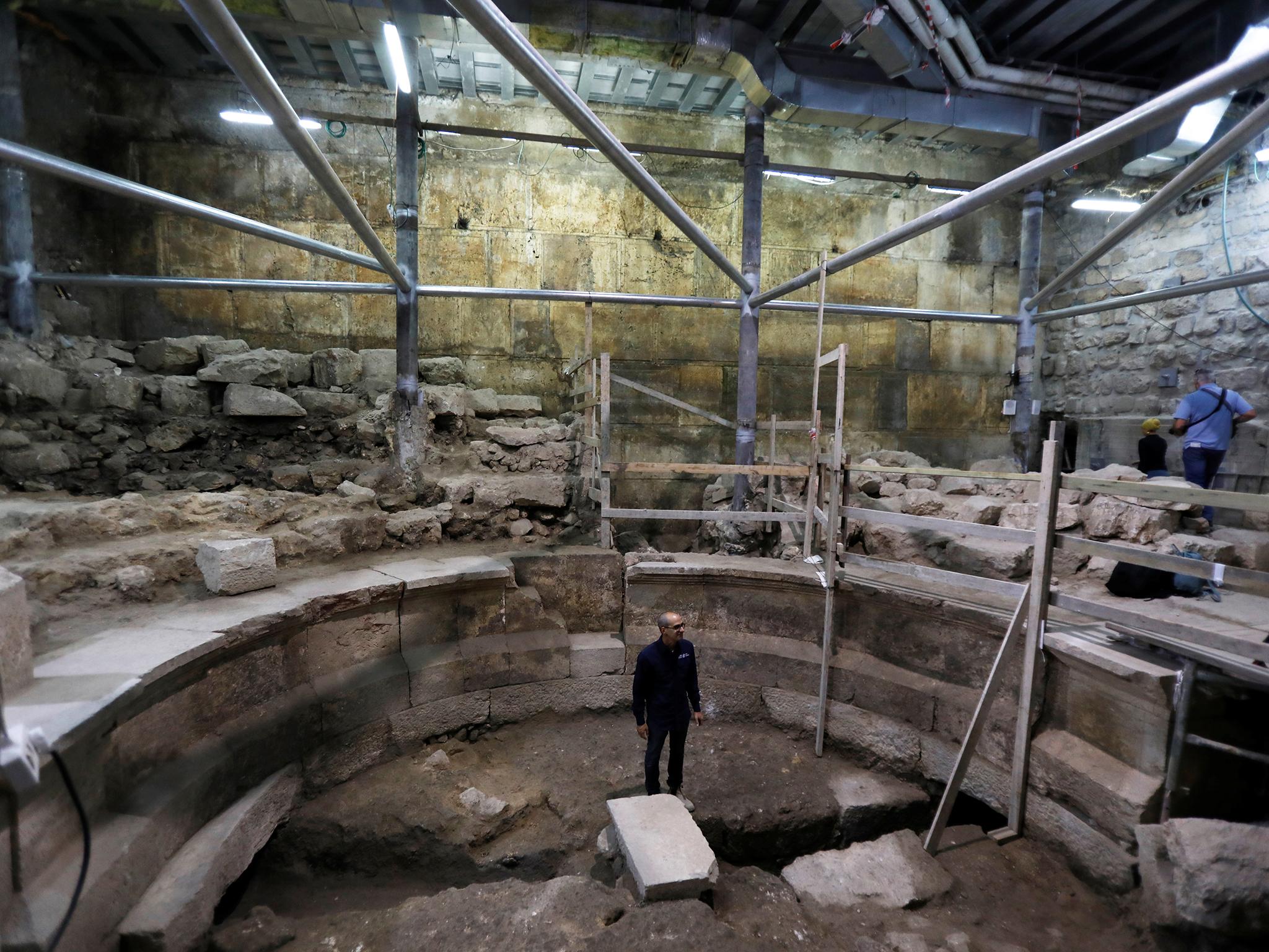 The theatre is the first rediscovered example of a Roman public building in Jerusalem