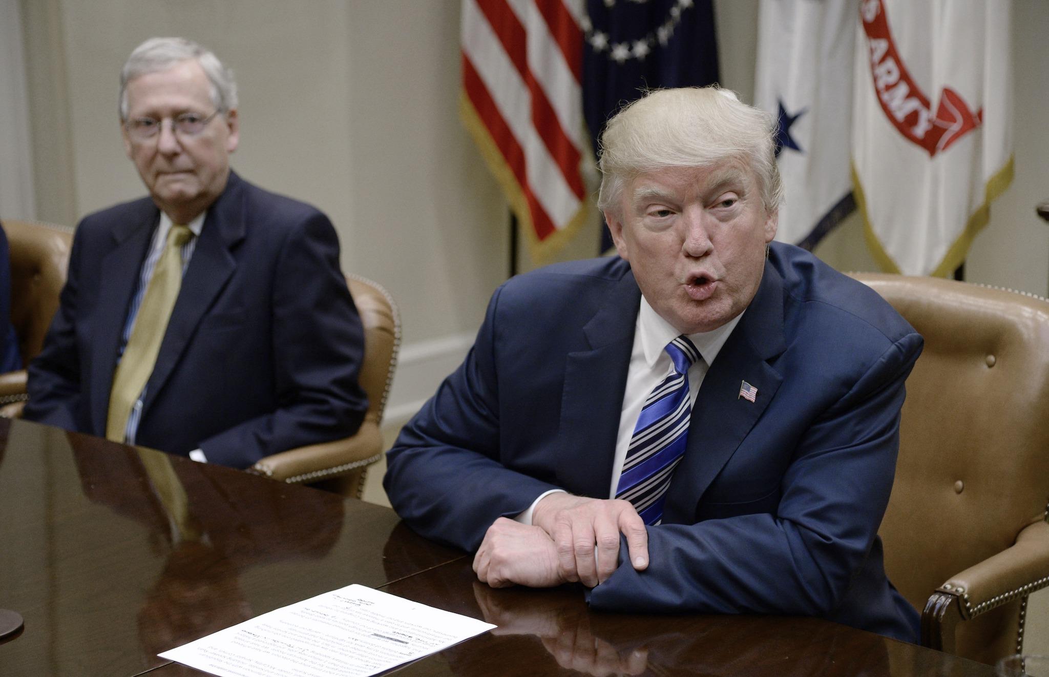 US President Donald Trump and Senate Majority Leader Mitch McConnell