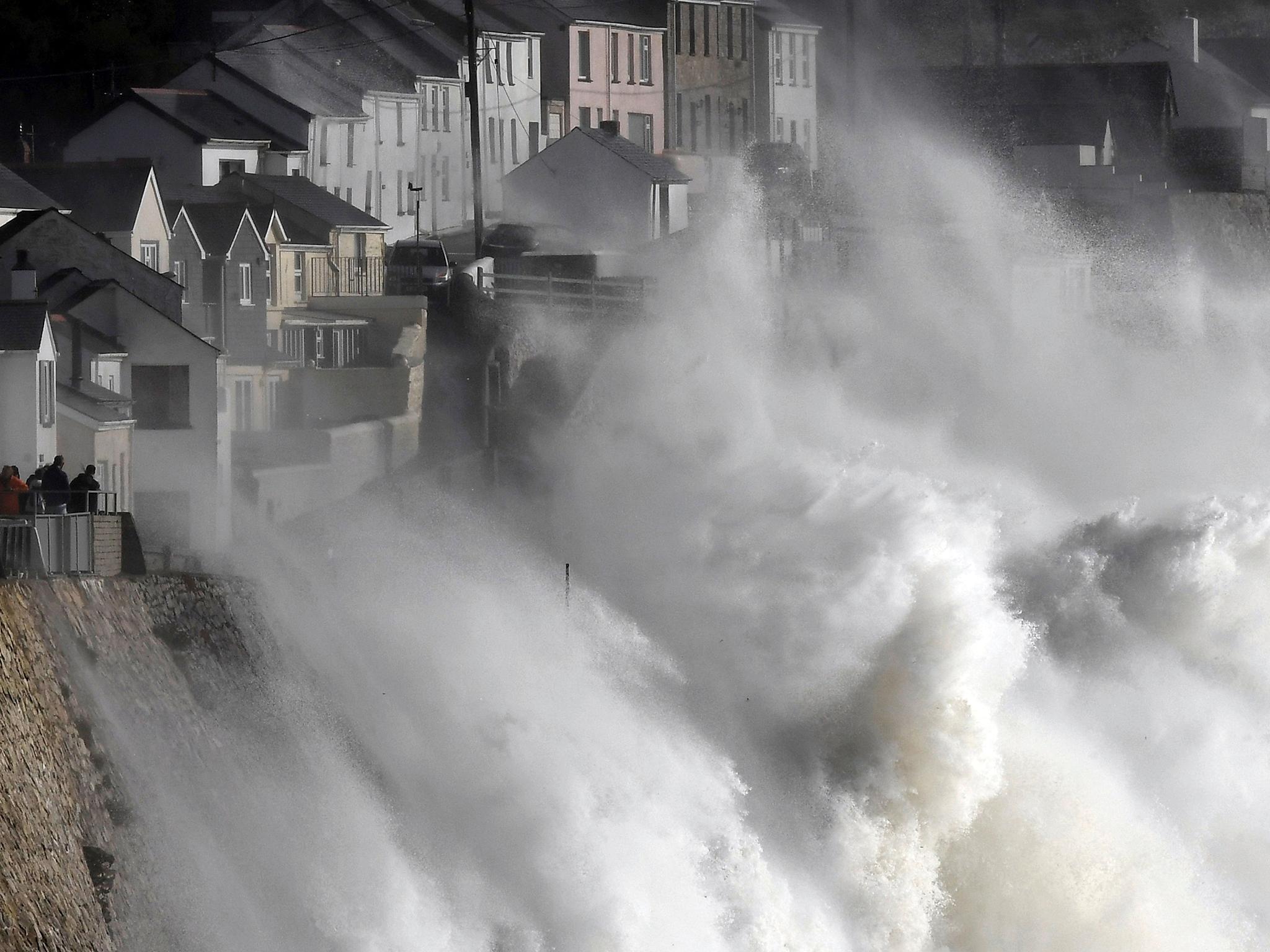 The destruction caused by Storm Ophelia, pictured, could be surpassed by Storm Brian