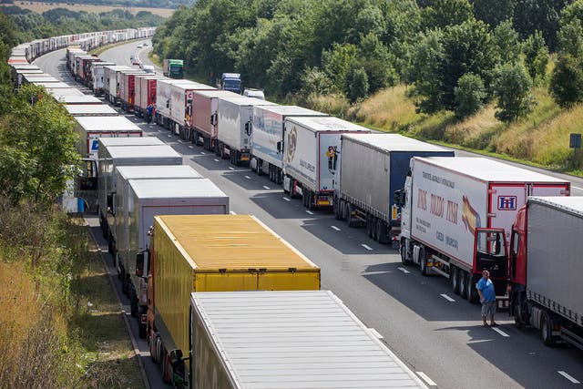 Huge lorry queues at British ports are predicted if there is a ‘no deal Brexit’