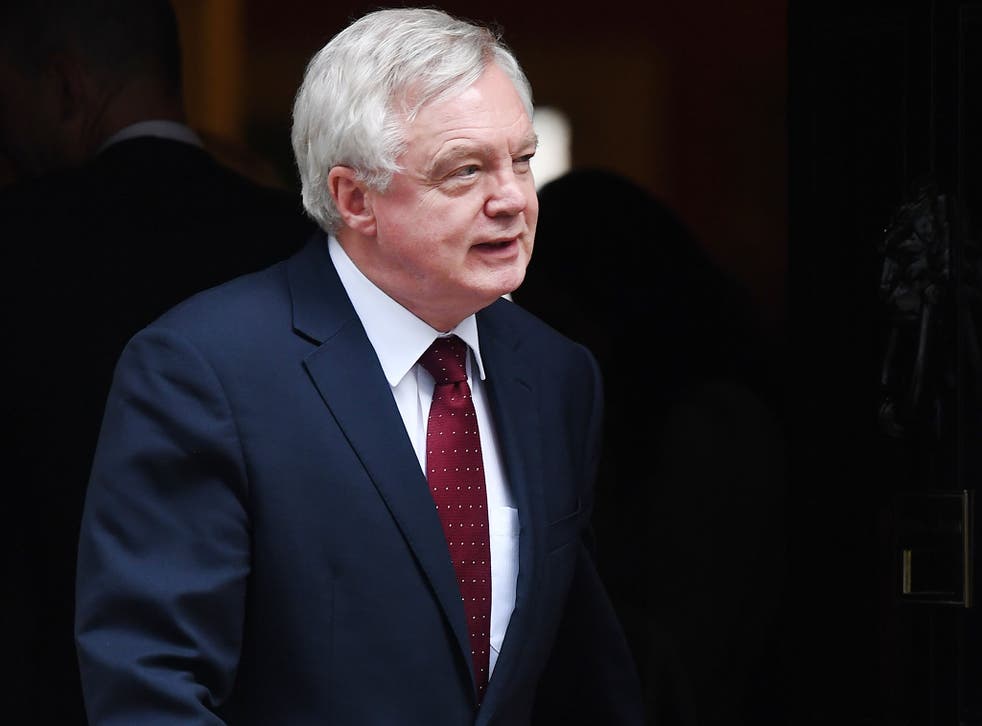 David Davis’s meeting comes after the French president suggested the Brexit divorce bill could top €40bn