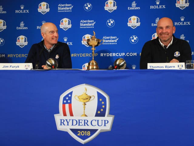 Both captains were present at the launch of the Ryder Cup 2018