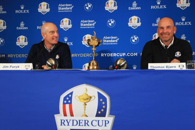 Both captains were present at the launch of the Ryder Cup 2018