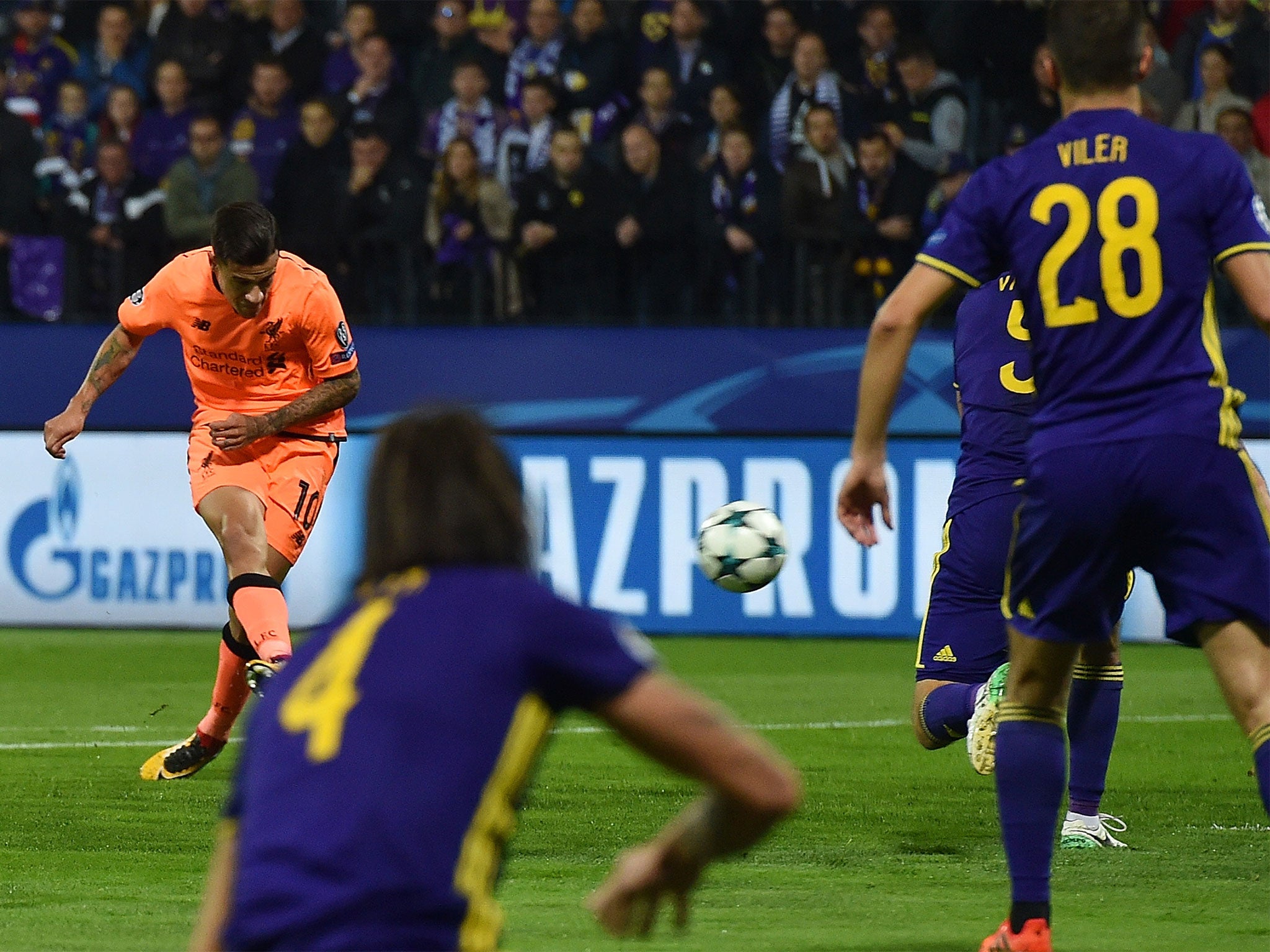 Coutinho netted another for Liverpool in Slovenia