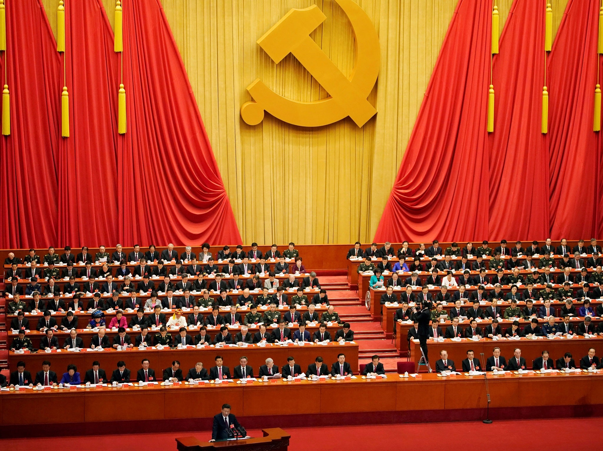 Chinese President Xi Jinping speaks during the opening session of the 19th National Congress of the Communist Party of China