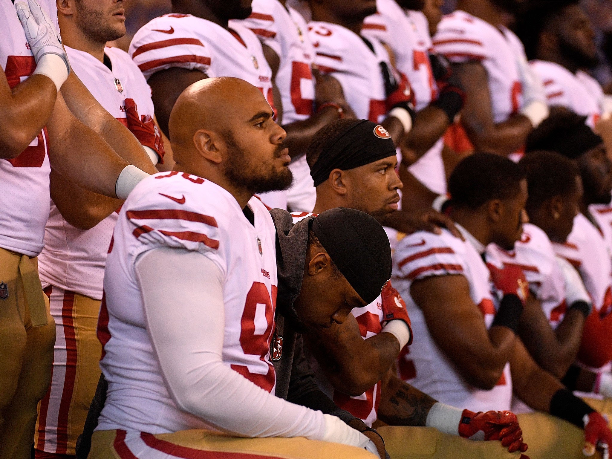 NFL players kneel during the national anthem
