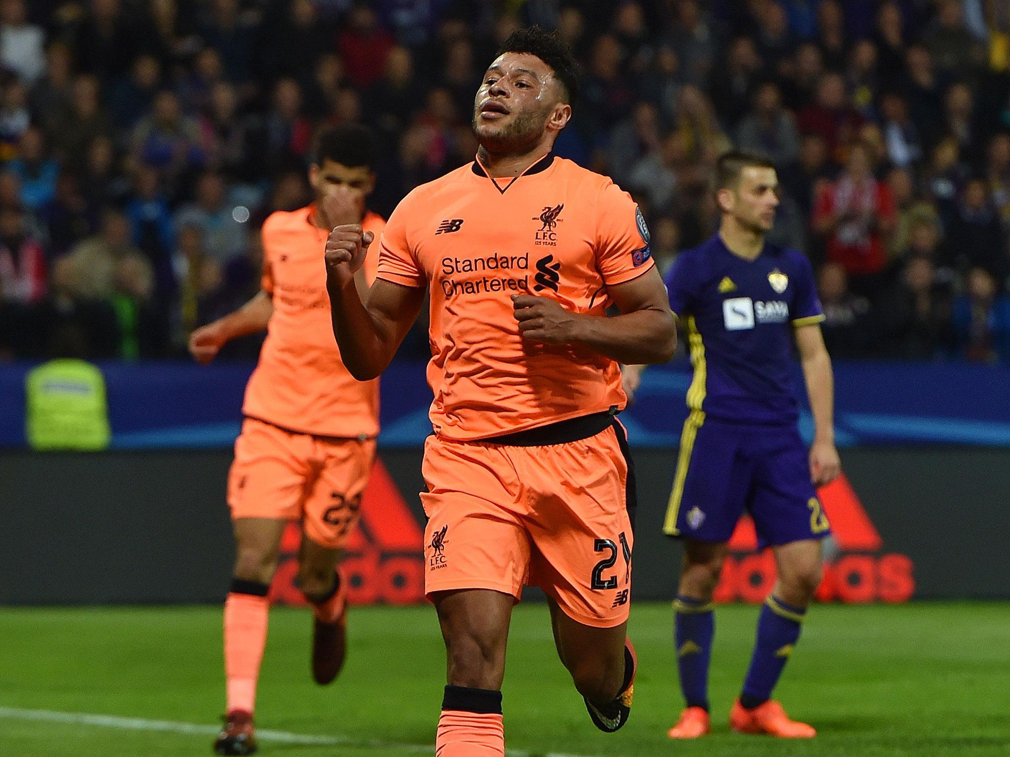 Alex Oxlade-Chamberlain scored his first Liverpool goal in Slovenia