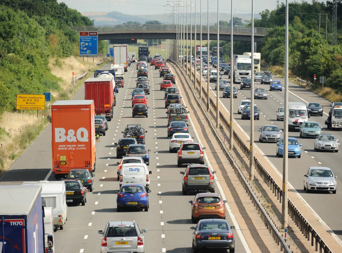 The M5 saw the longest traffic jam at 36 hours