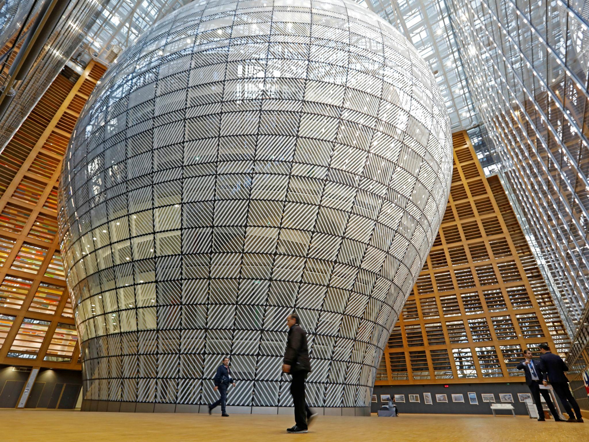 A view shows inside of Europa, the new European Council building in Brussels, Belgium December 9, 2016