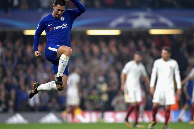 Hazard spared Chelsea's blushes against Group C rivals Roma
