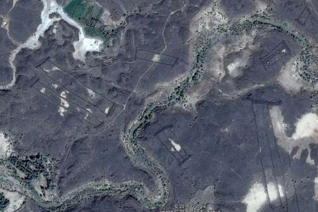 Images of gates captured by Google Earth