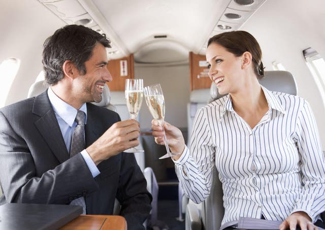 A passenger is suing the airline when his 'champagne service' was merely sparkling wine