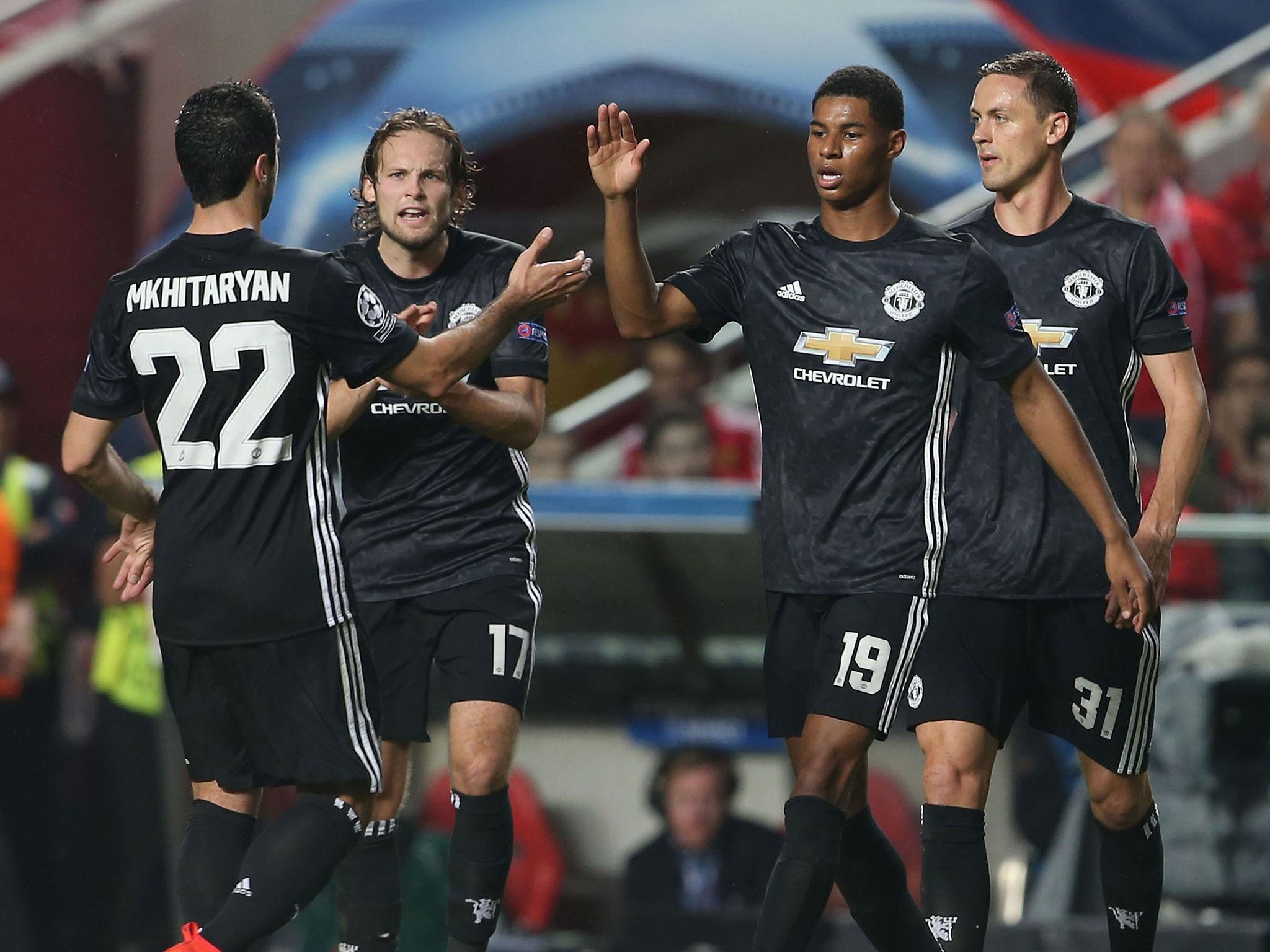 Marcus Rashford scored Manchester United's winner in Lisbon before limping off with a knee injury