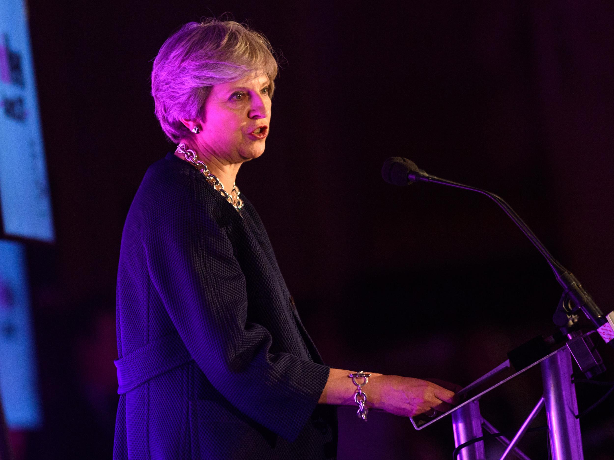 Theresa May at the Pink News awards held at One Great George Street