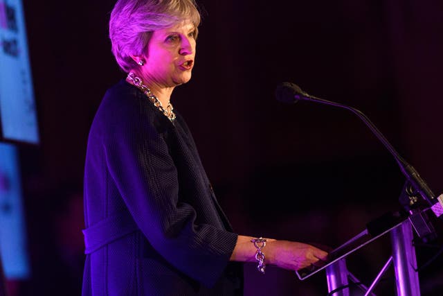 Theresa May at the Pink News awards held at One Great George Street