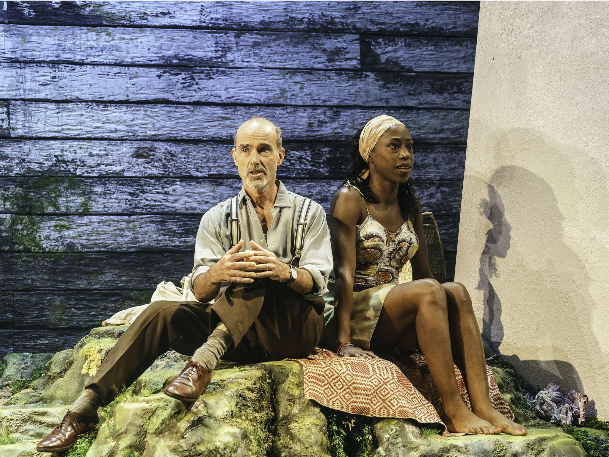 Finbar Lynch as Dr Wangel and Nikki Amuka-Bird as Elida in 'The Lady From The Sea' at the Donmar Warehouse