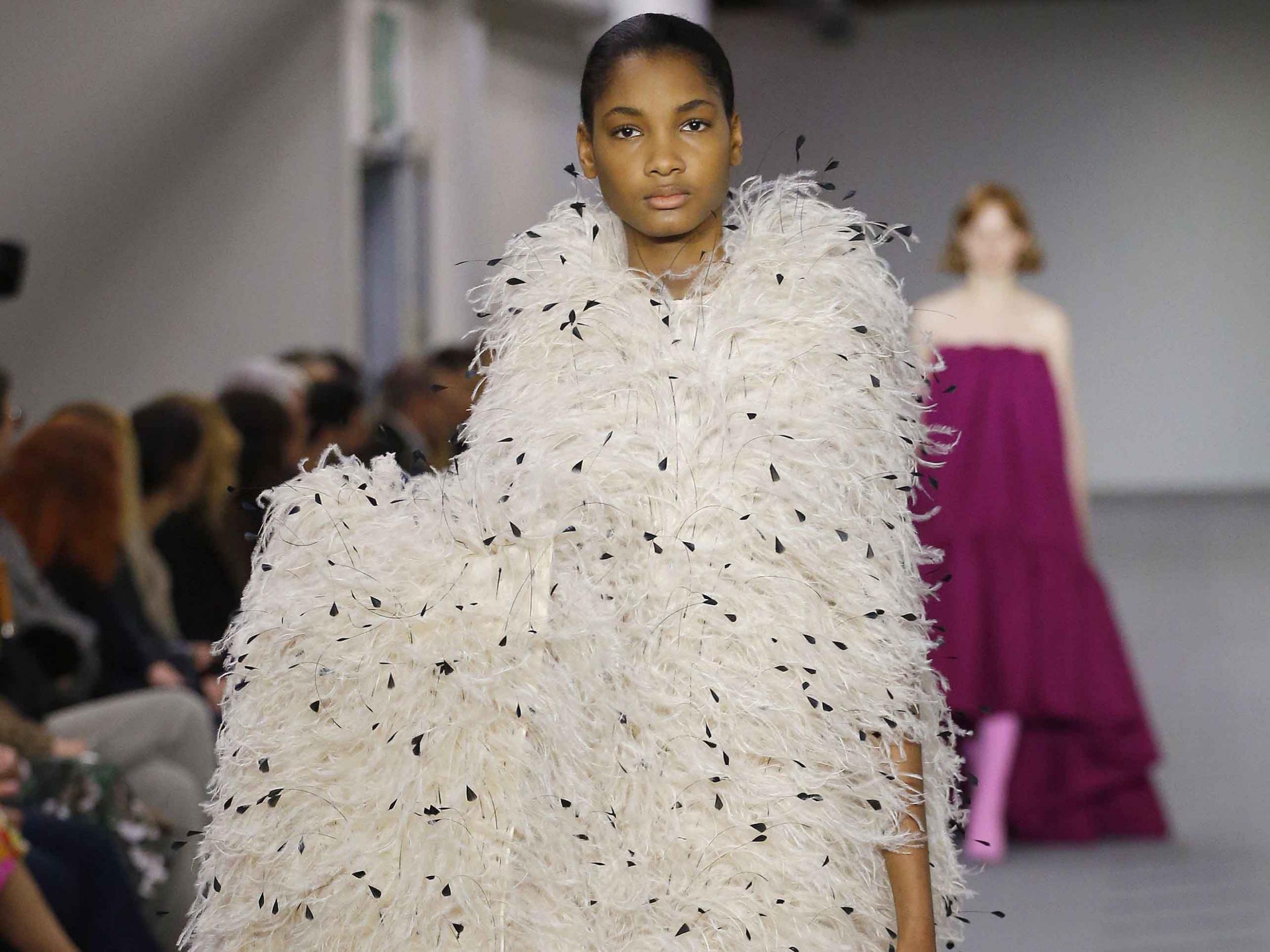 Balenciaga paraded plumes in the most impressive manner