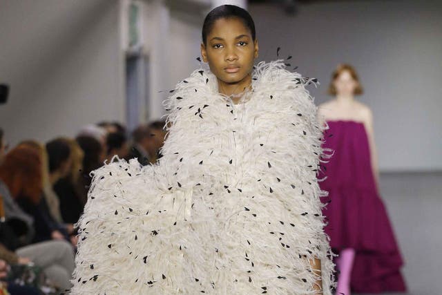 Balenciaga paraded plumes in the most impressive manner