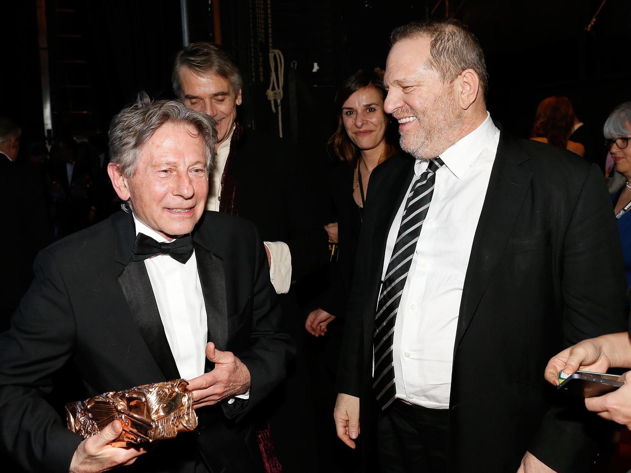Disgraced Roman Polanski with expelled film producer Harvey Weinstein