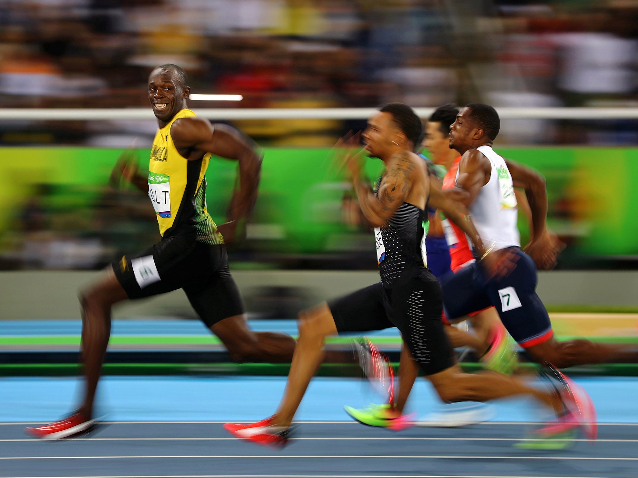 May's speed per second puts him on a par with Usain Bolt (Reuters)