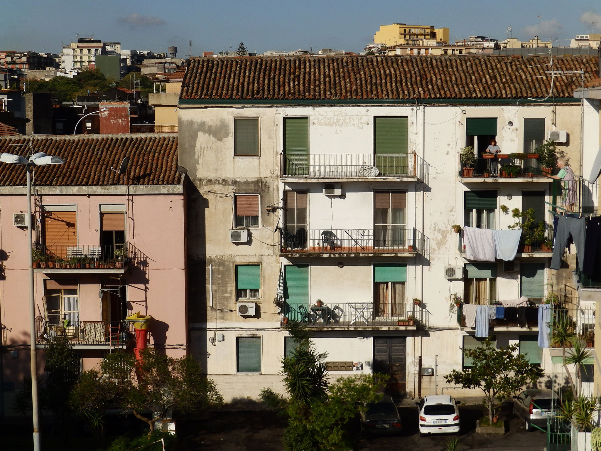 The view from an MSF migrant rehabilitation centre in Catania, Sicily, where Marie-Michelle is being treated (Lizzie Dearden )