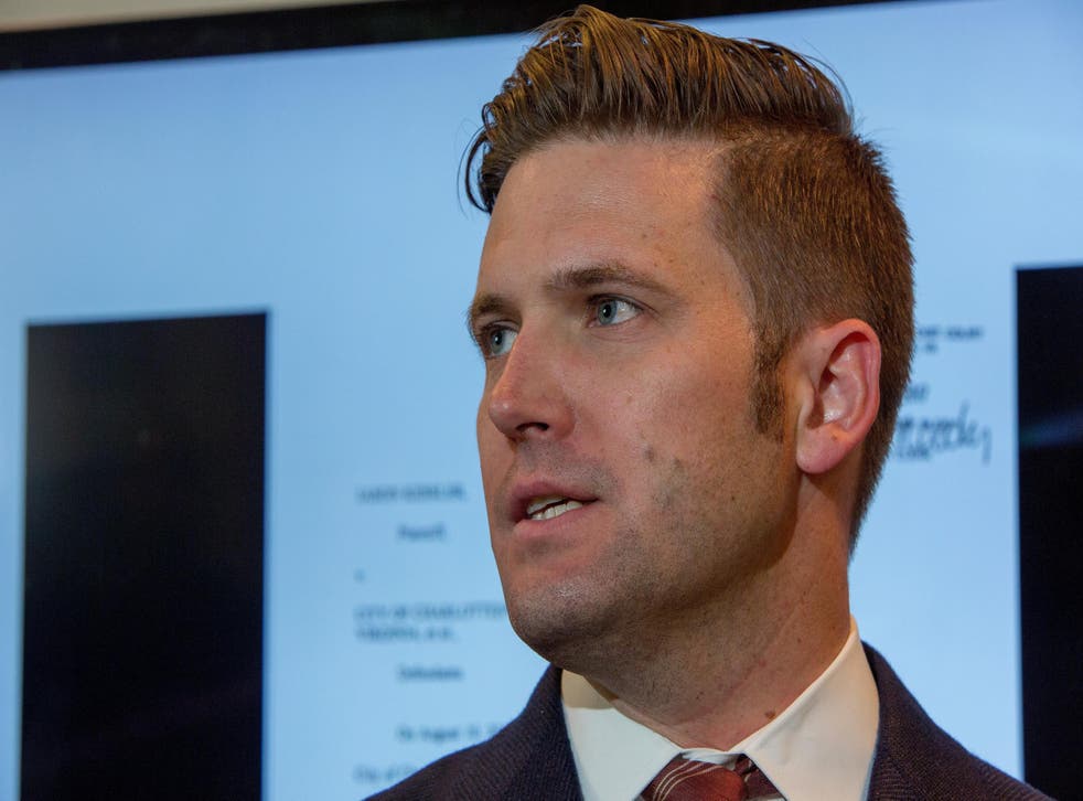 White nationalist Richard Spencer speaks to select media in his office space