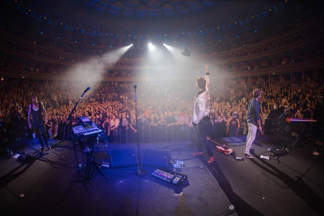 Busted perform at the Royal Albert Hall in London