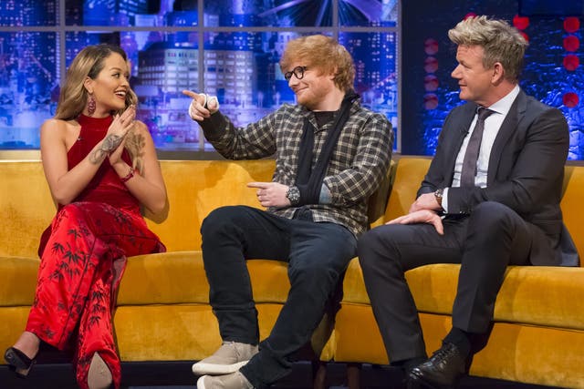 Rita Ora, Ed Sheeran and Gordon Ramsay on The Jonathan Ross Show