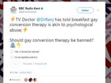 Outrage as BBC asks: 'Should gay conversion therapy be banned?'