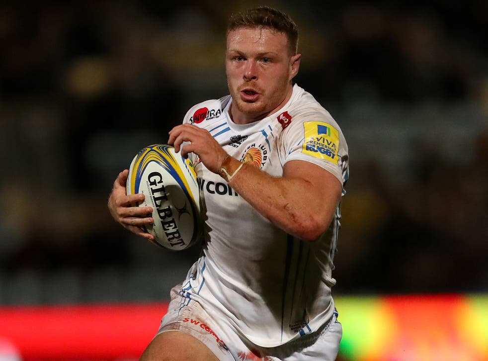 Exeter Chiefs No 8 Sam Simmonds is pushing for his first England call-up