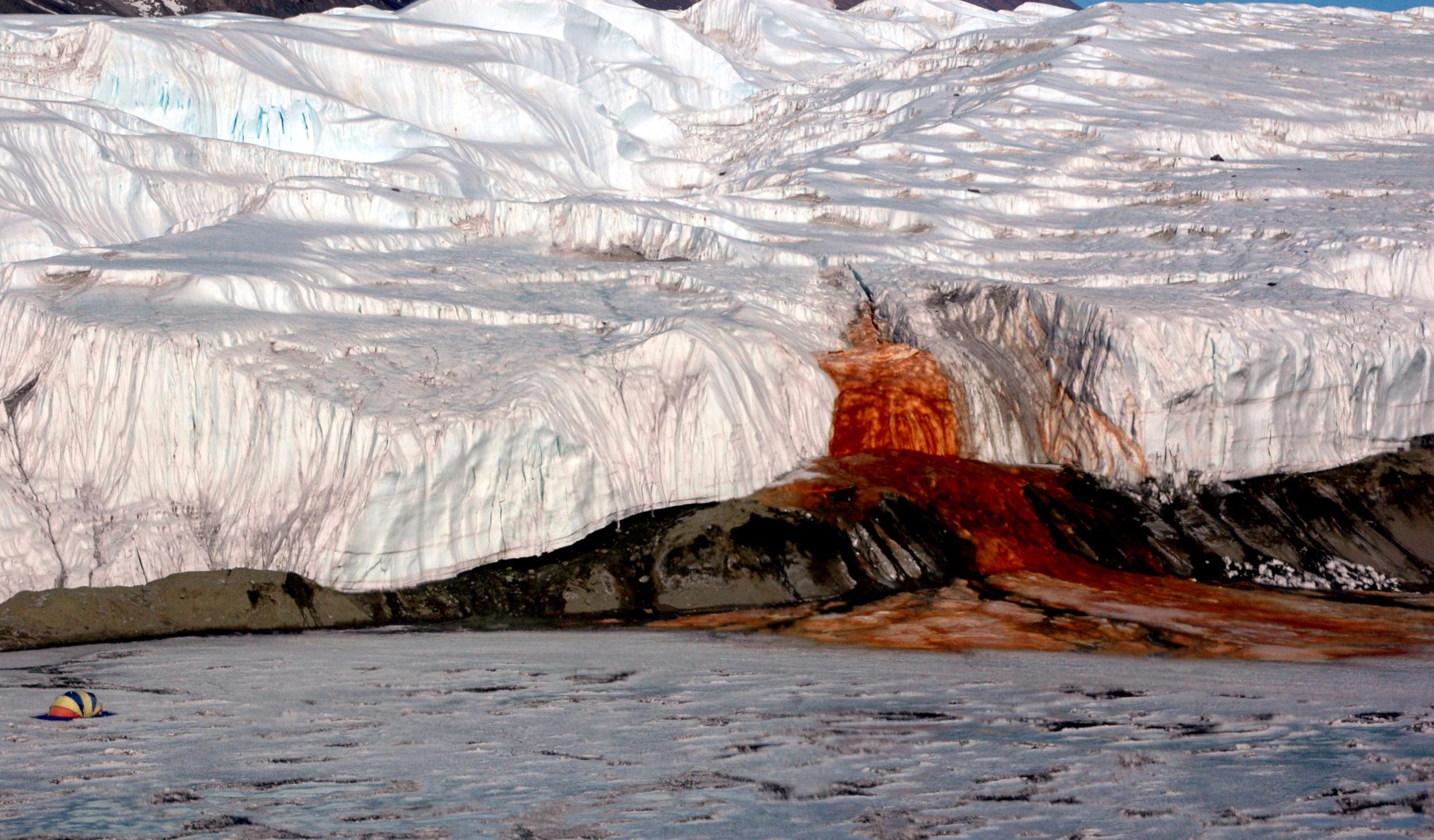 Scientists recently discovered the true cause behind Blood Falls’ unusual red waters